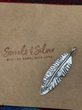 Stamped Feather Pendant