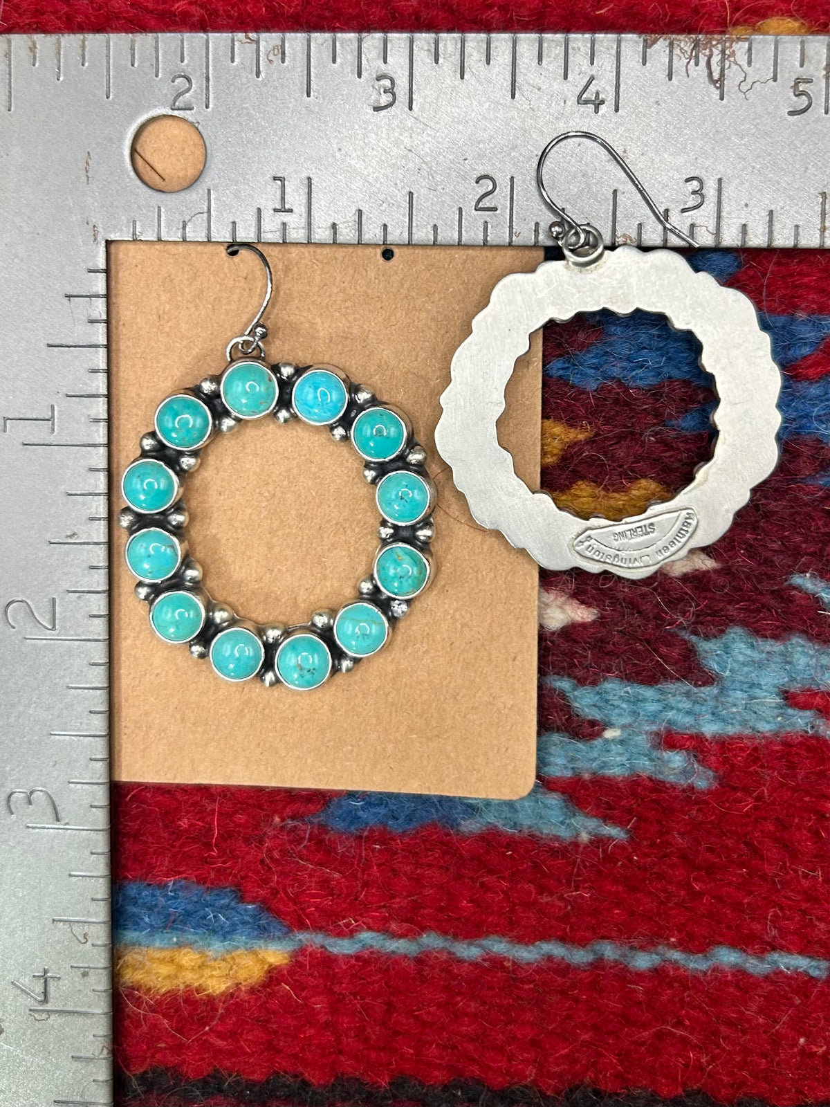 Large Turquoise Hoops