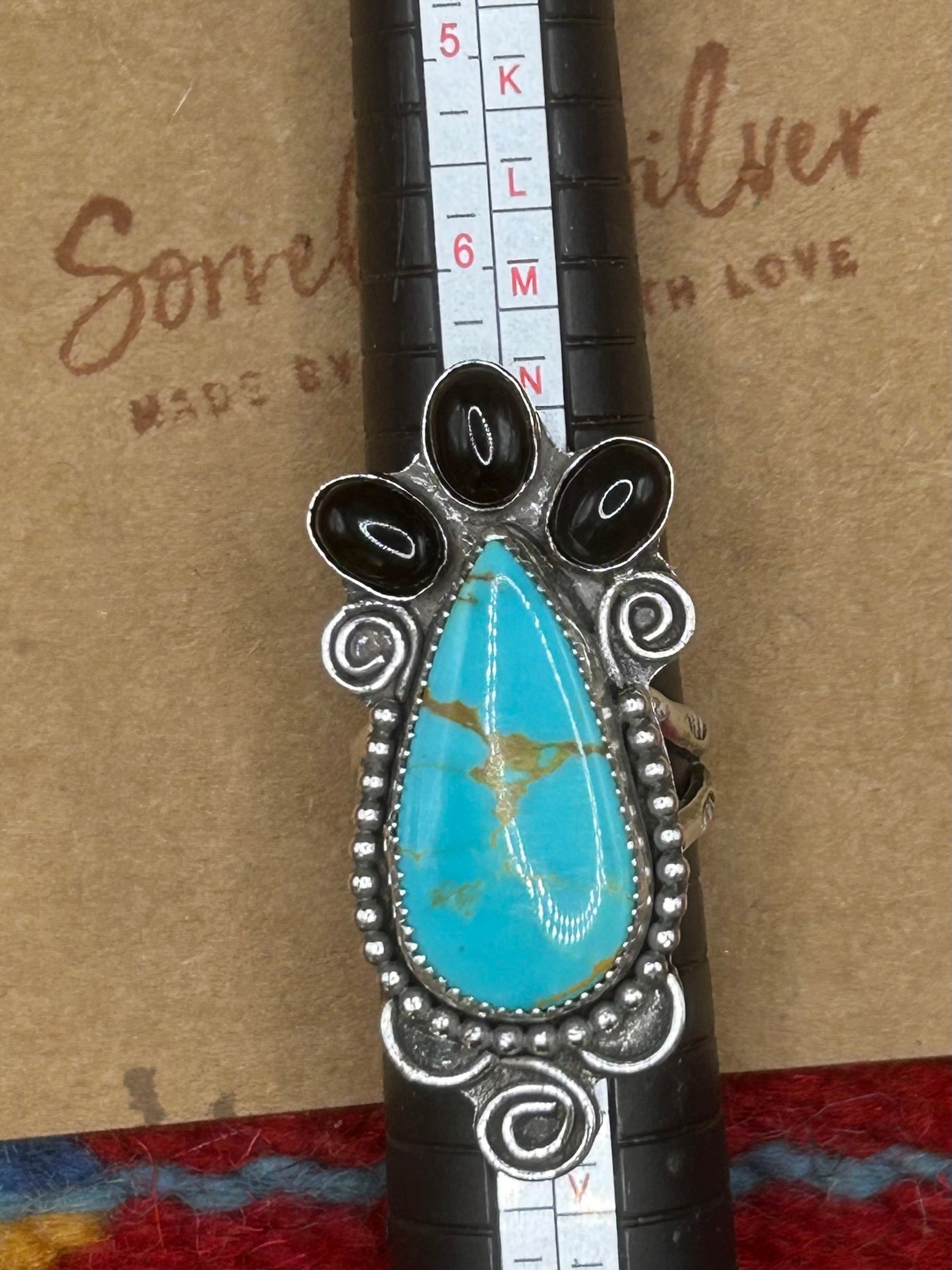 Kingman & Onyx Ring