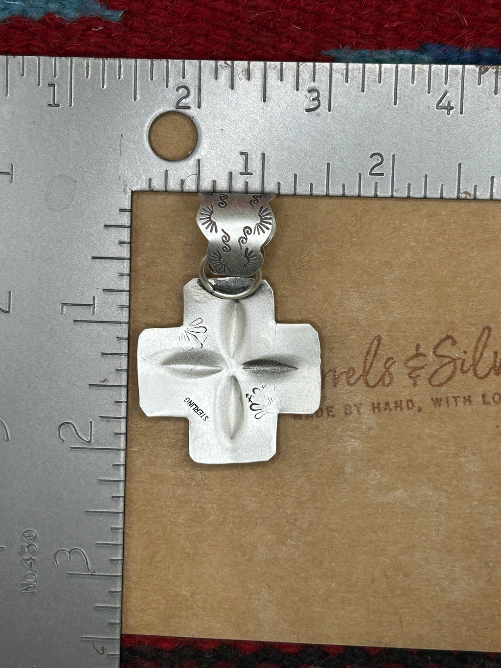 Satin Canyon Blossom Cross Pendant