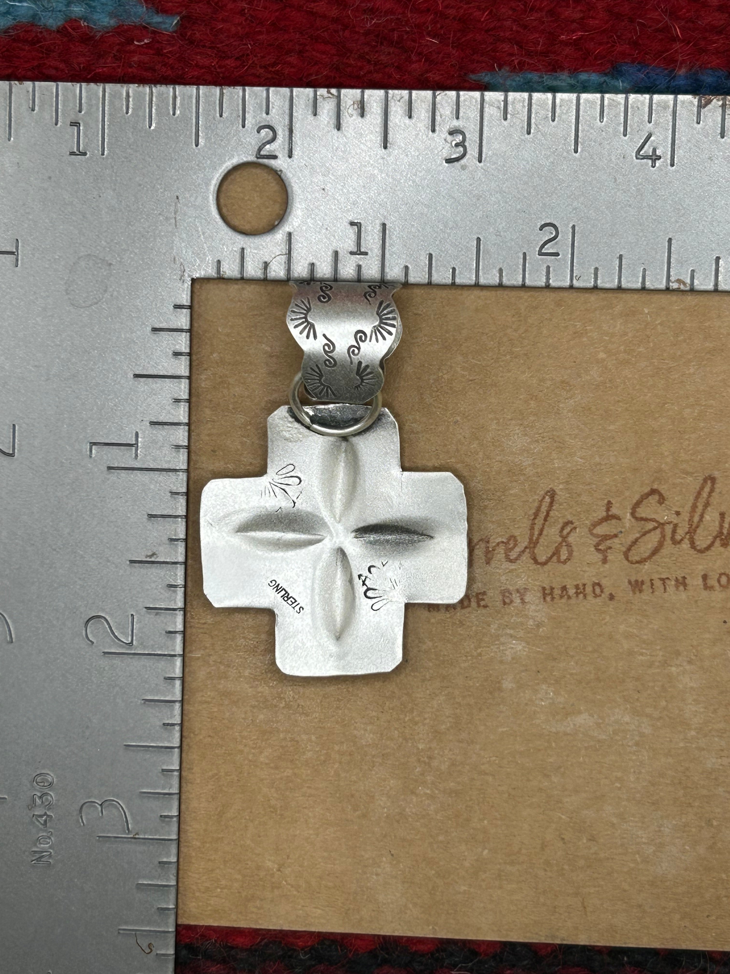 Satin Canyon Blossom Cross Pendant