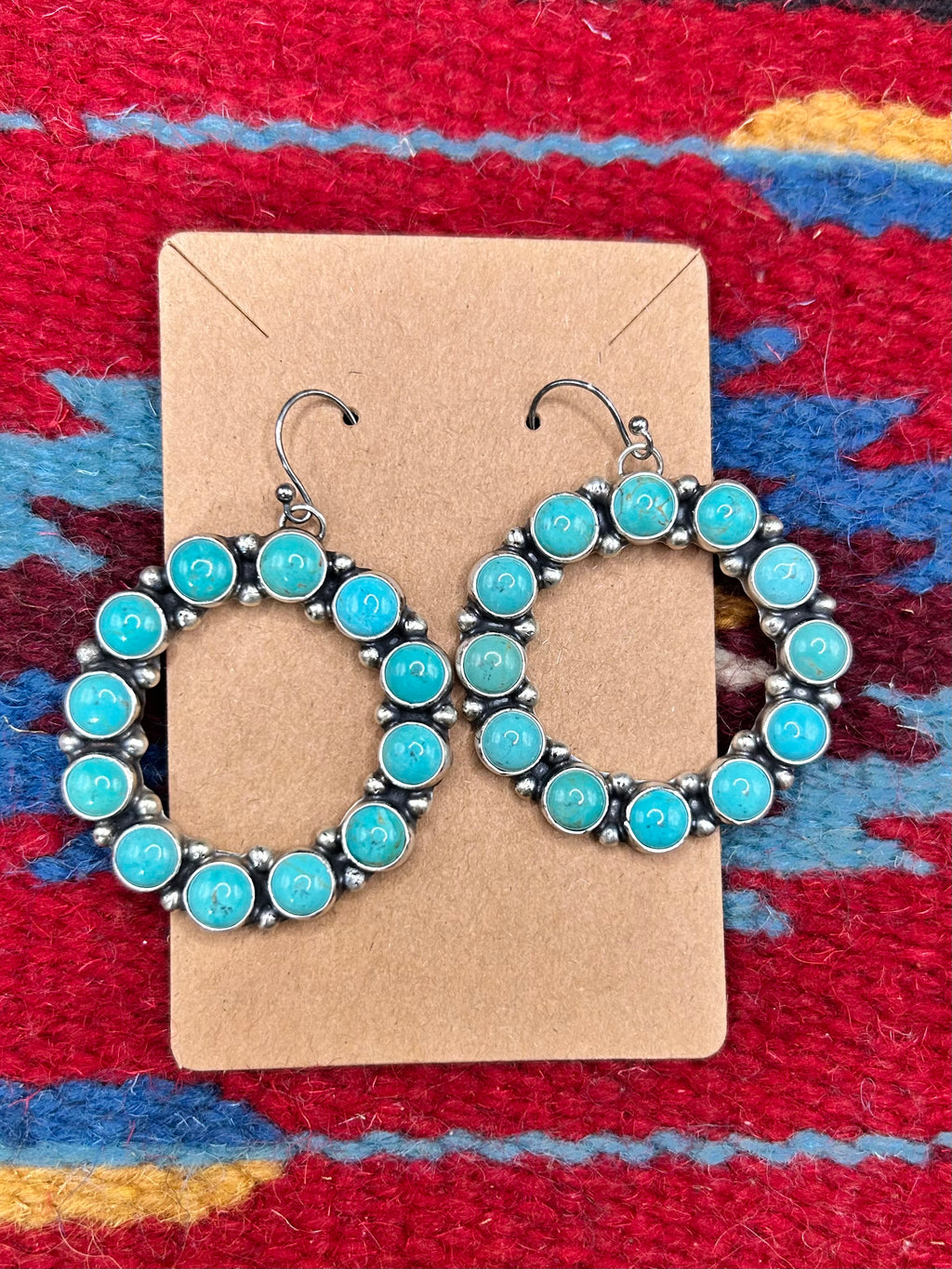 Large Turquoise Hoops