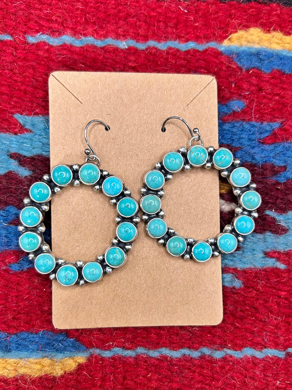 Large Turquoise Hoops