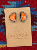 Orange Spiny Convertible Studs