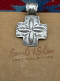Satin Canyon Blossom Cross Pendant