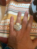 Medium Cross Ring Satin