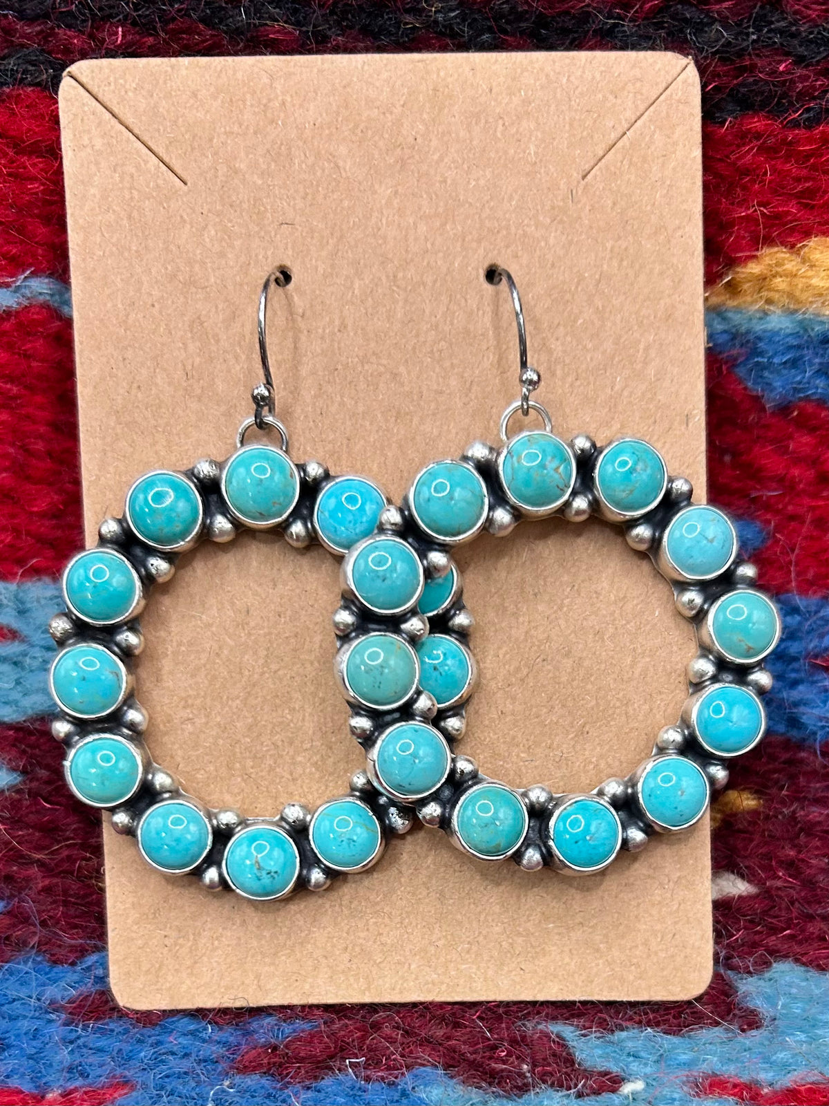 Large Turquoise Hoops