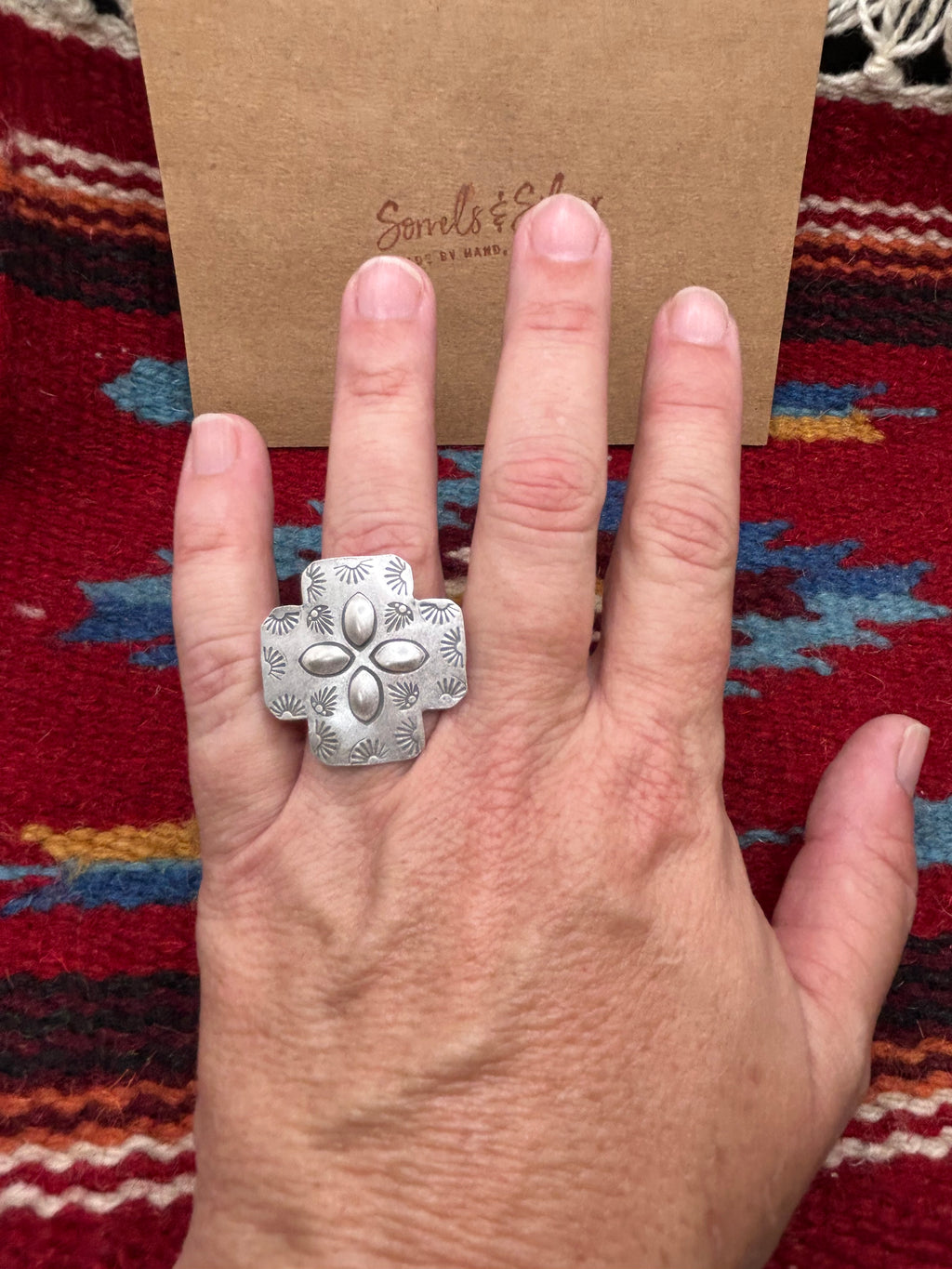 Medium Cross Ring Satin