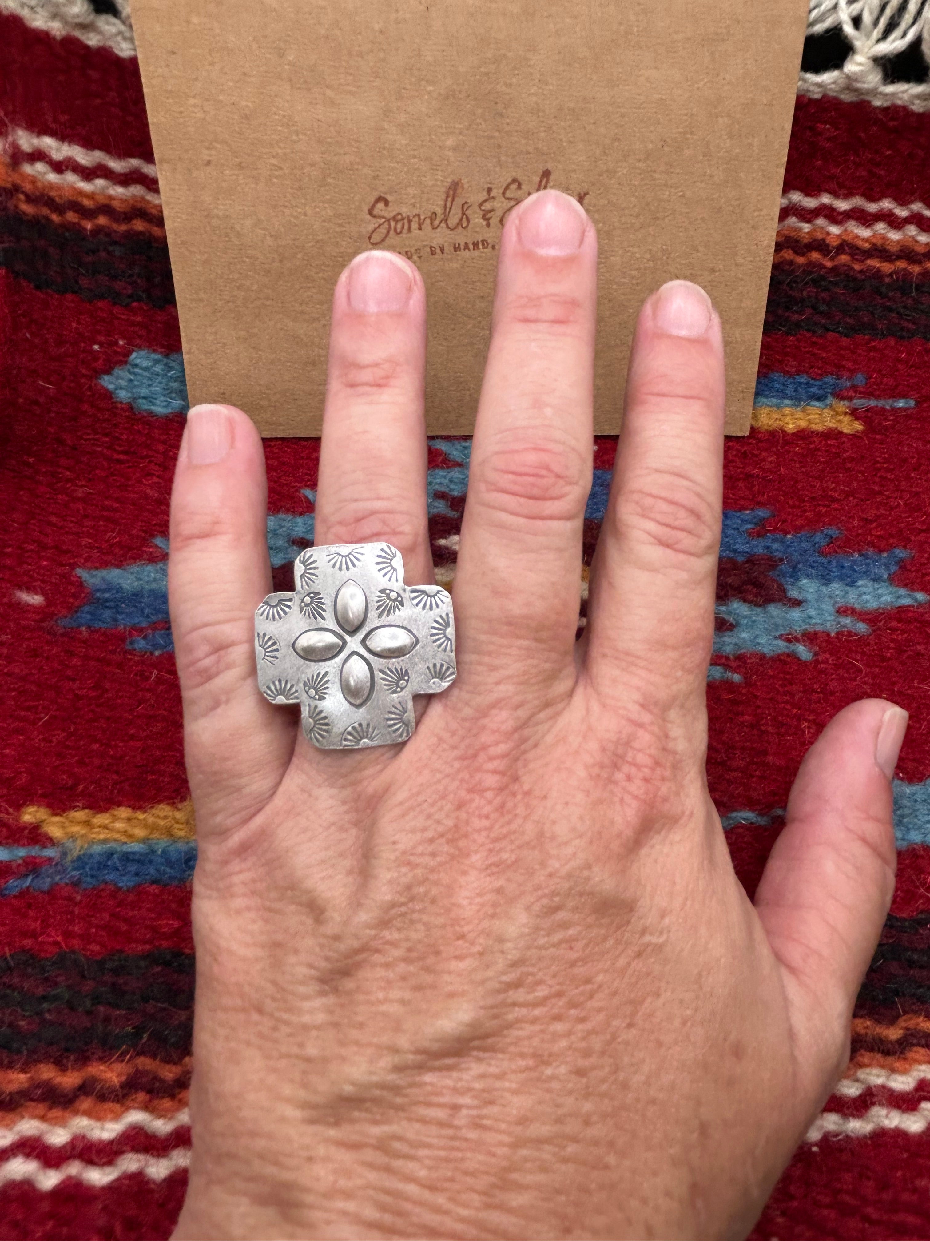 Medium Cross Ring Satin