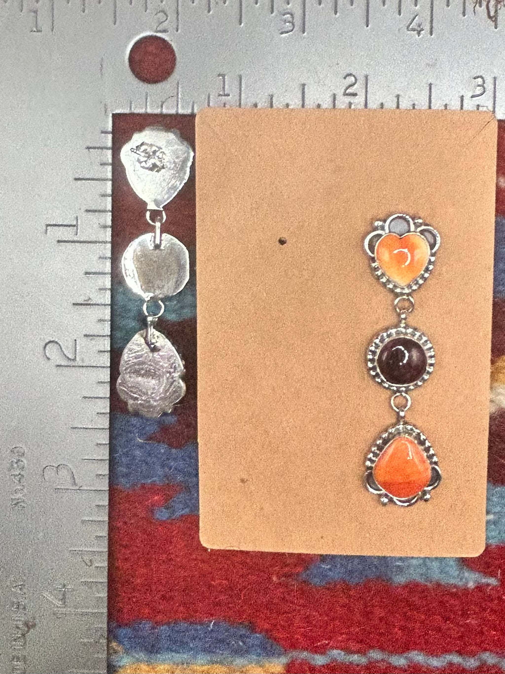 Orange & Purple Spiny Earrings