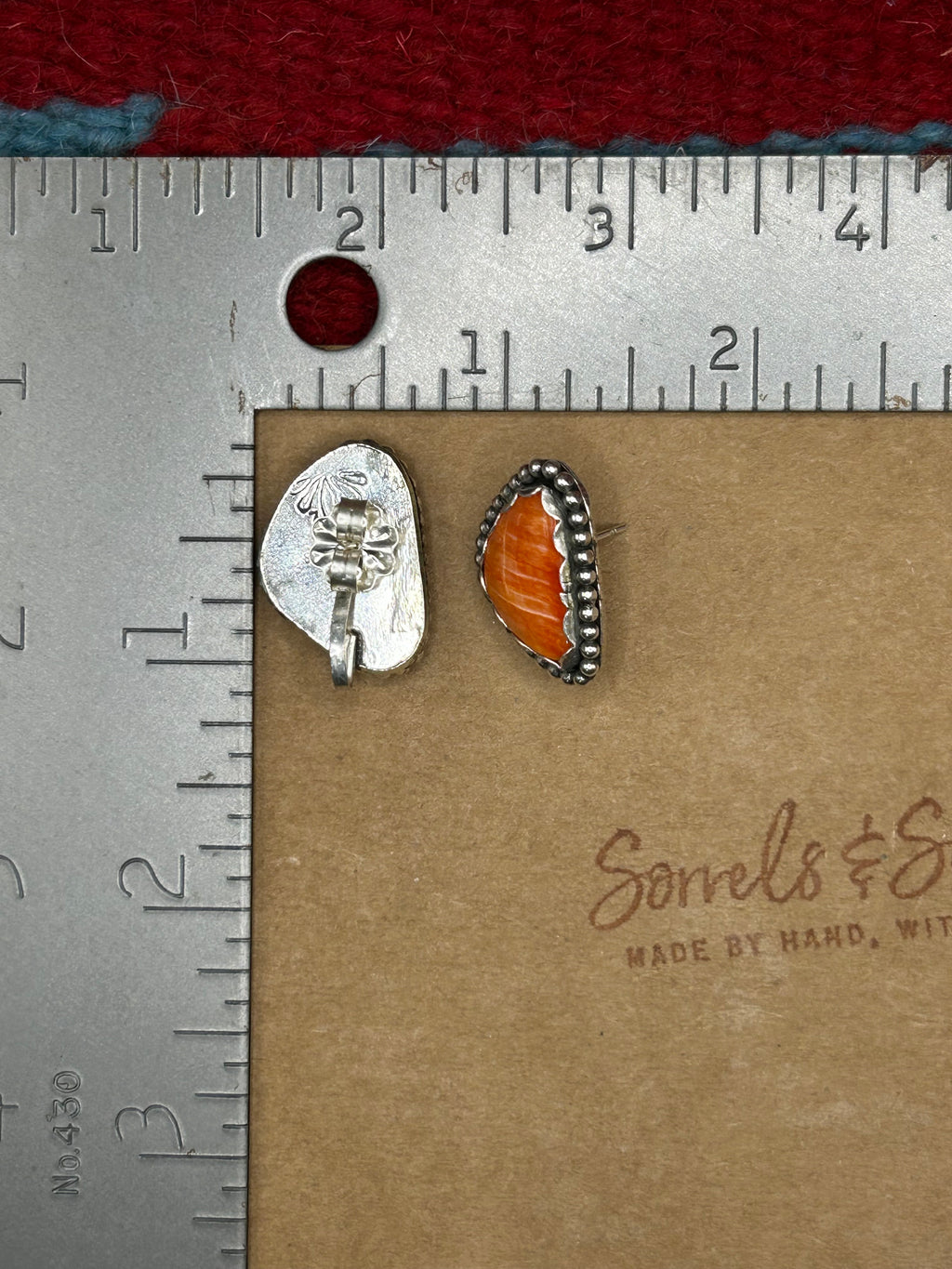 Orange Spiny Convertible Studs