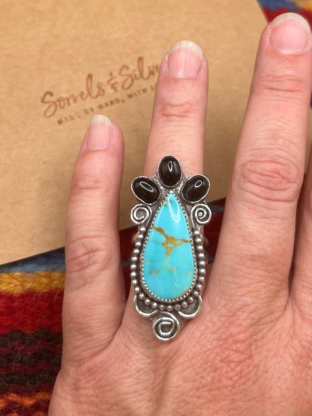 Kingman & Onyx Ring