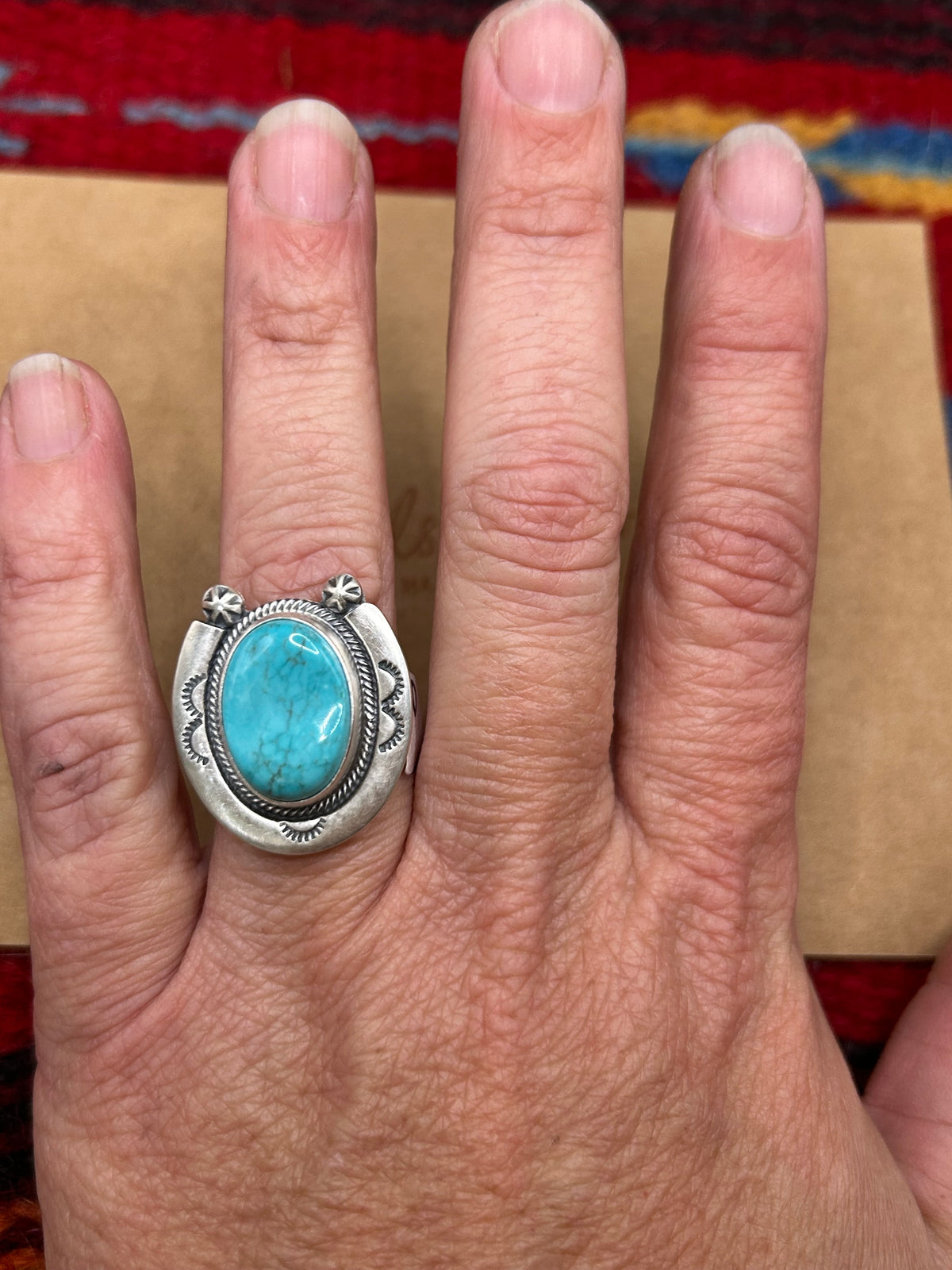 Turquoise Horseshoe Ring
