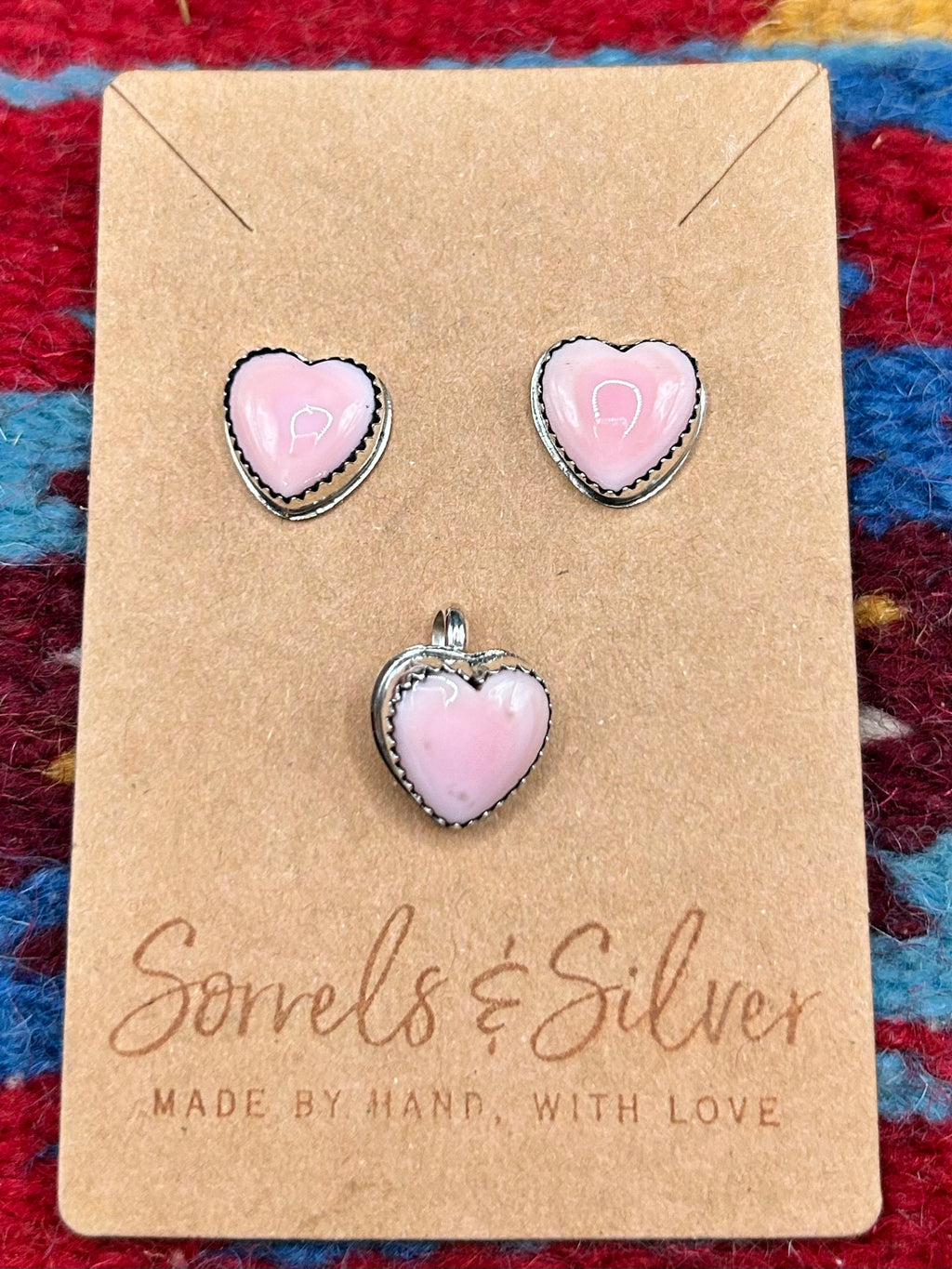 Pink Conch Heart Set