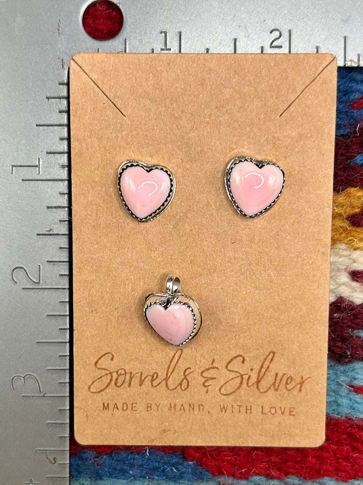 Pink Conch Heart Set